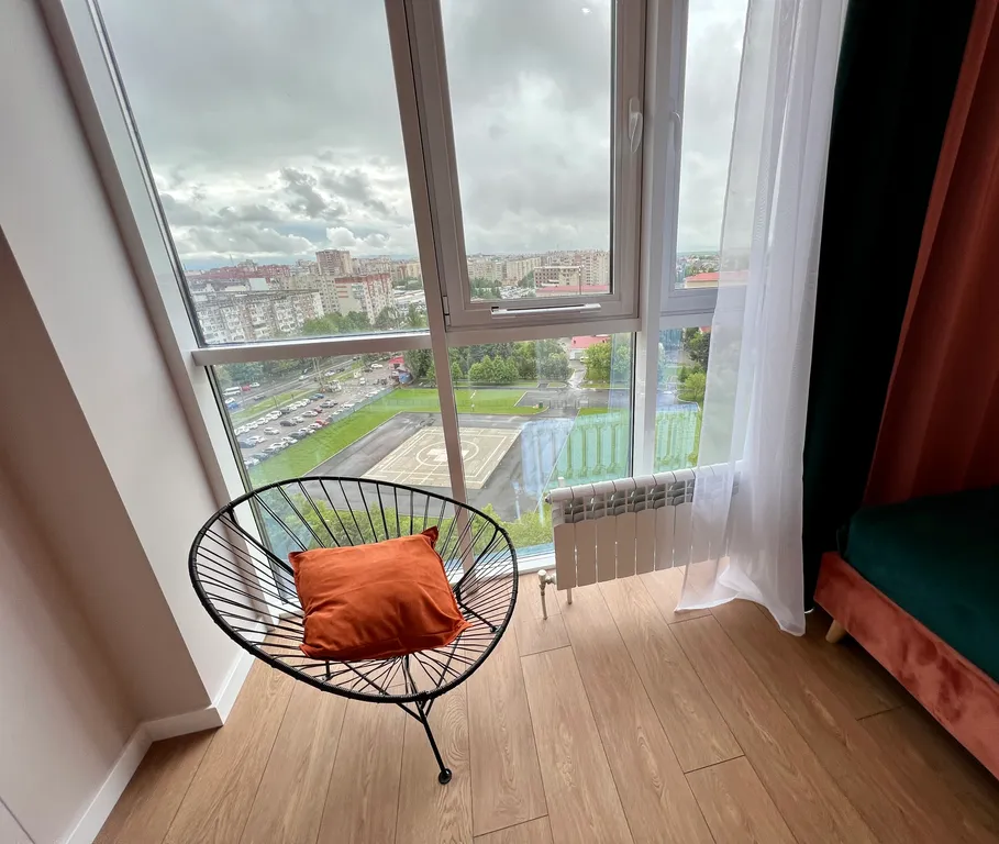 Квартира с видом на город и рядом с Парком Победы