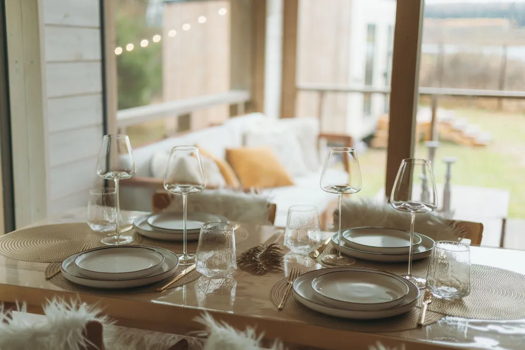 Дом с баней и чаном у воды и леса бохо