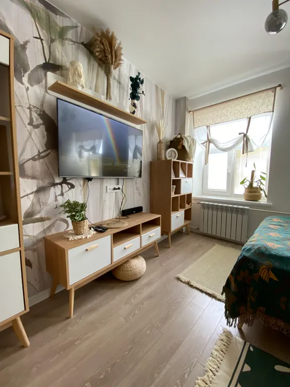 Студия в стиле Сканди с видом на Кремль