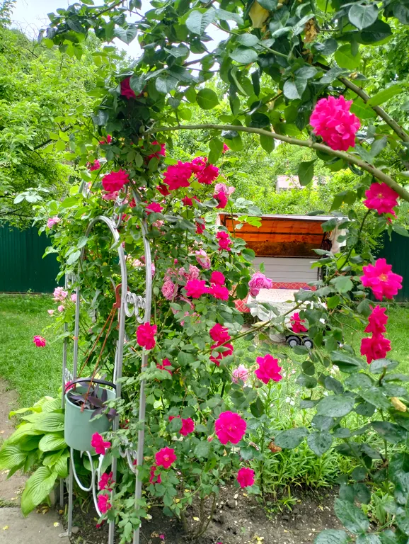 Уютный дом с цветами, видом на горы, мангалом