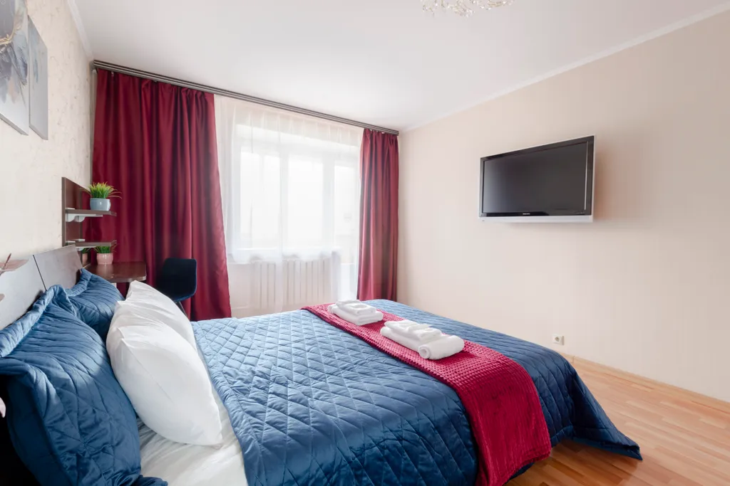 Просторная квартира недалеко от МНТК, с тренажерами, гостиничный сервис