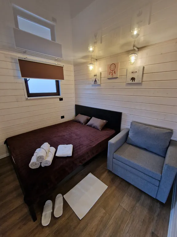 Дом с баней на дровах и банным чаном