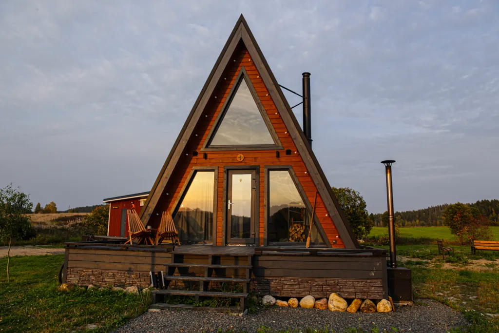 Коттедж Дом Афрейм светлый с подогреваемой купелью Лисичкино — Микли