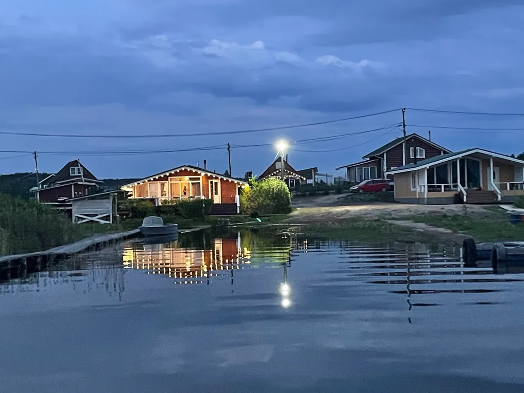 Дом Жемчужный с баней и купелью на первой линии базы «Онегинхутор»