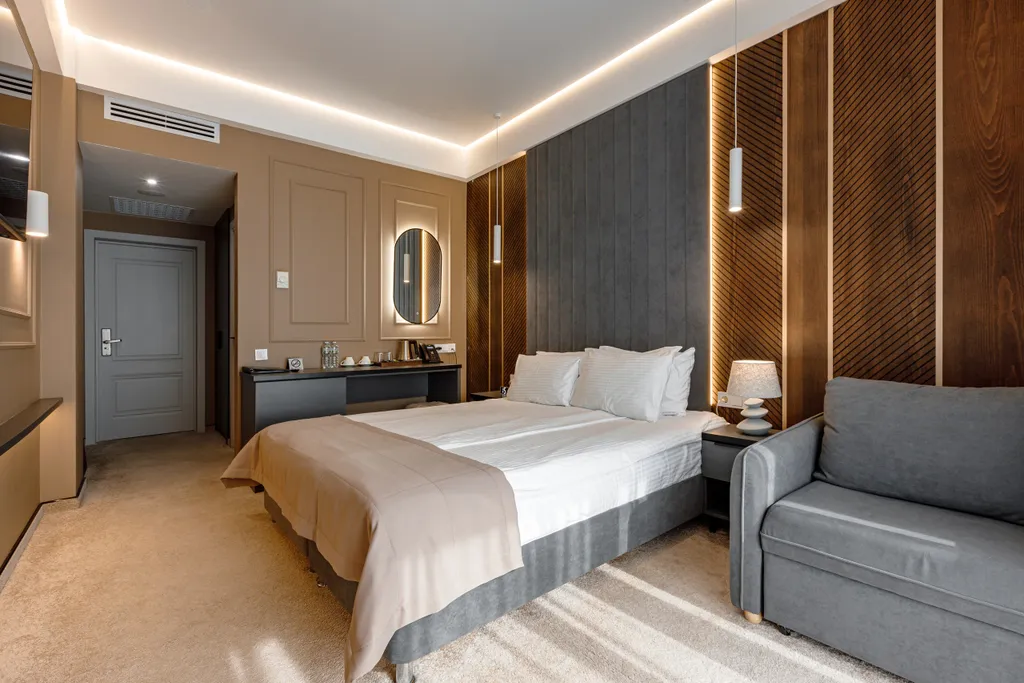 Квартира Стандарт без балкона с видом на море и дополнительным местом — аренда посуточно в Адлер