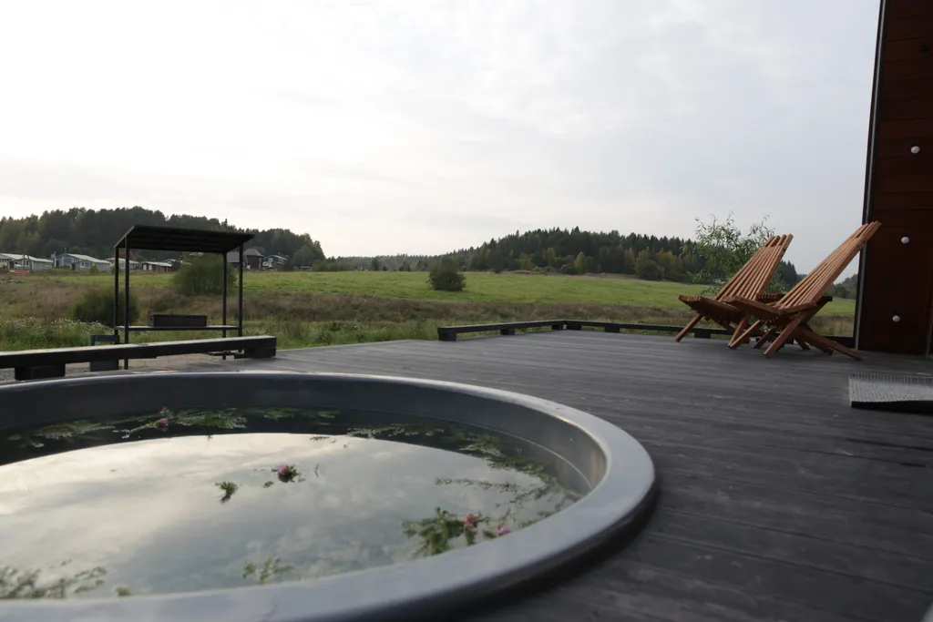 Коттедж Дом Афрейм светлый с подогреваемой купелью Лисичкино — Микли