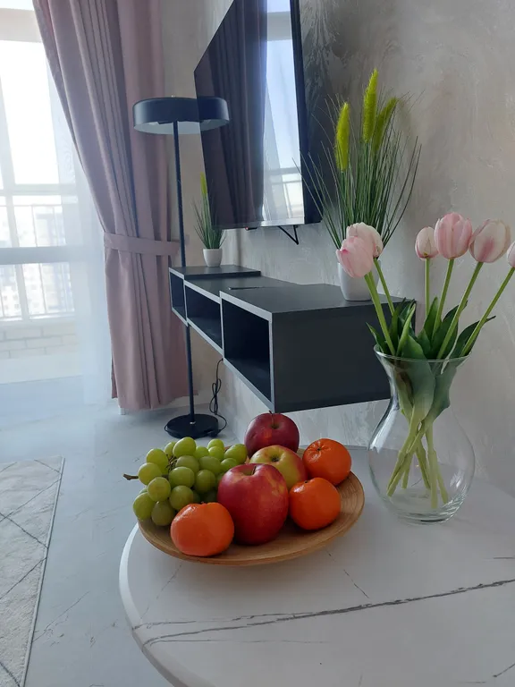 Новая, стильная 2-евро квартира на 22-м этаже с видом на город