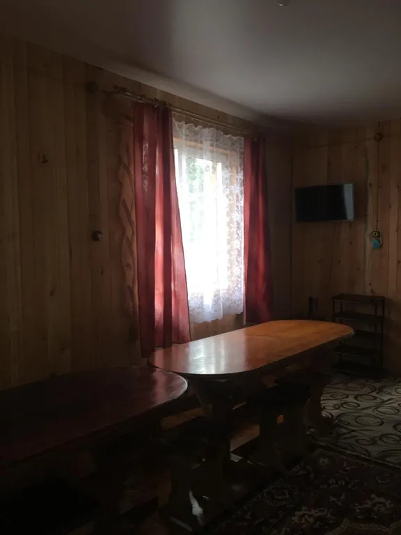 Кедровый дом на берегу реки Бия с видом на реку