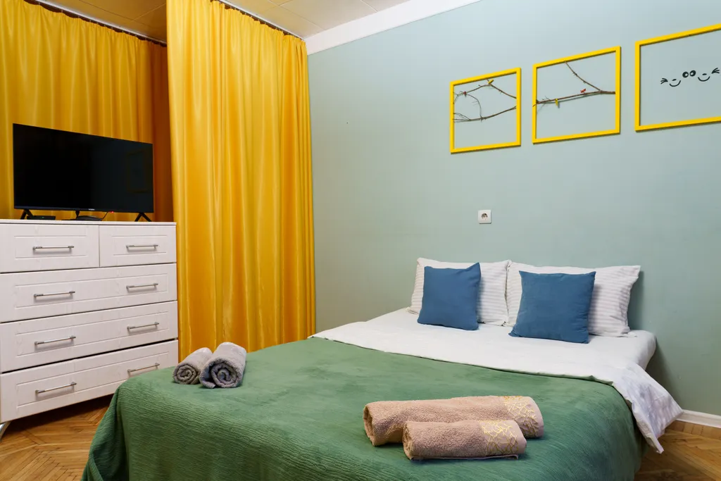 Уютная 1-комнатная квартира для 4 гостей