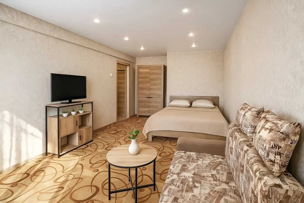 Квартира 1-к апартаменты с евро ремонтом для 2 человек, рядом Воркутауголь — аренда посуточно в Воркута