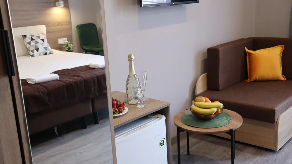 Стандартный трехместный номер с видом на горы