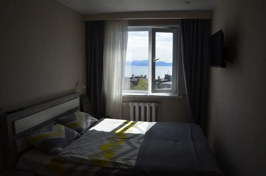 Квартира с шикарным видом на бухту и вулкан Вилючинский