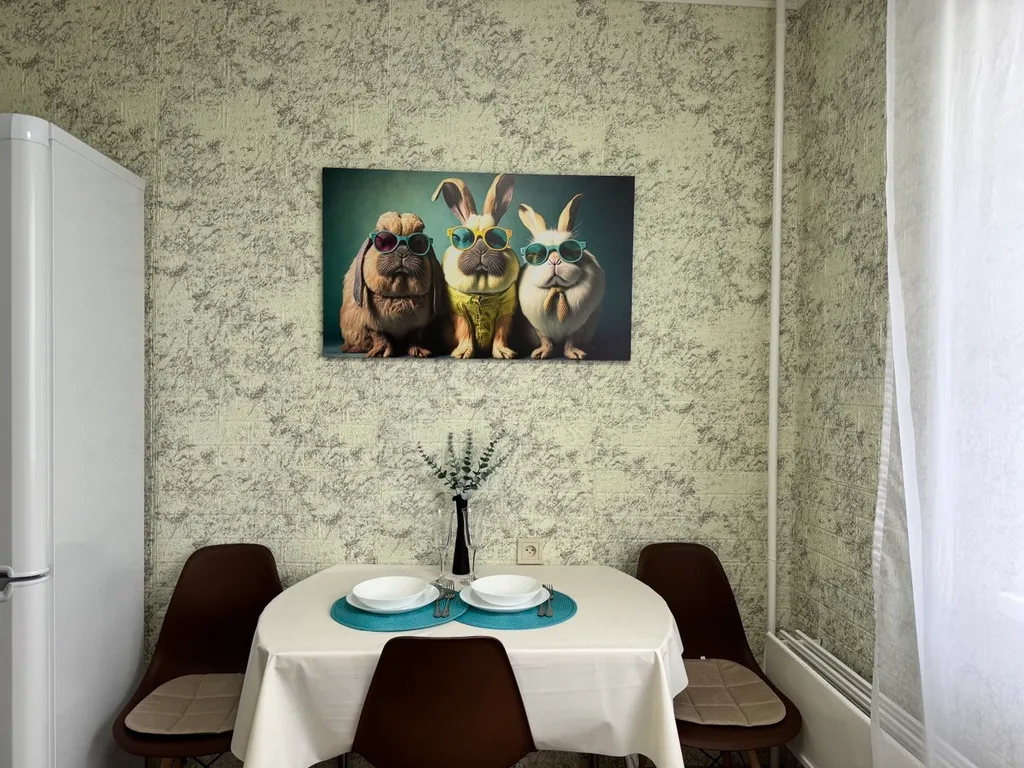 Апартаменты с балконом и рабочим местом в центре. Бесконтактный заезд