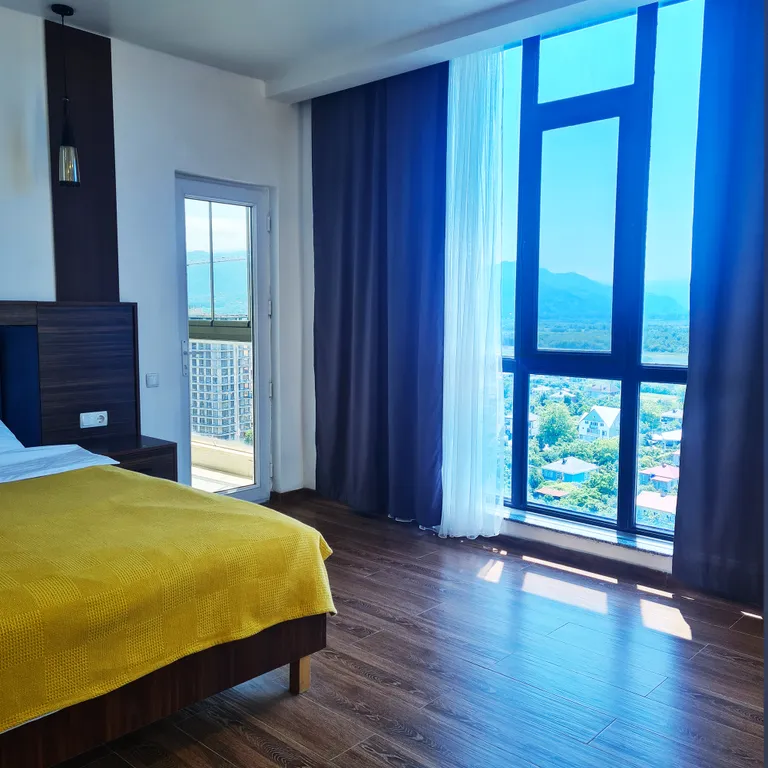 Просторные апартаменты #1 с кухней и балконом | панорамный вид на море