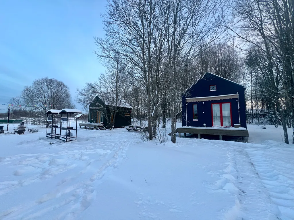 Зеленый домик в поле