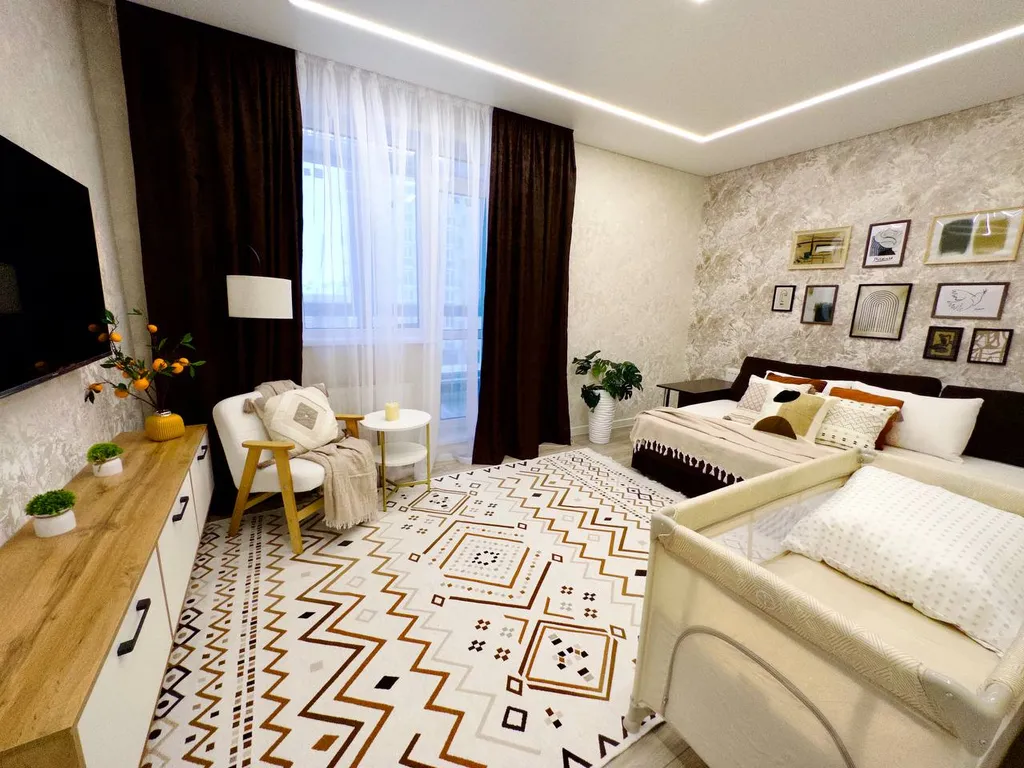 Уютная квартира с большим ТВ