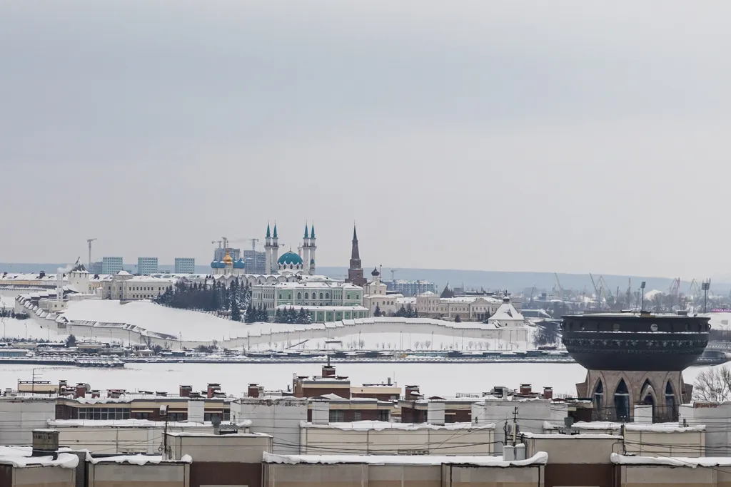 Красивая евродвушка в центре Казани с шикарным видом на Кремль и Чашу