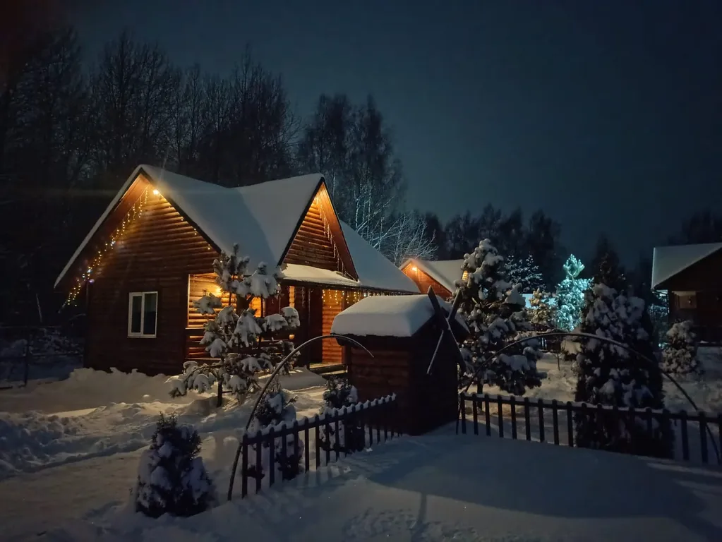 Домик у леса с камином