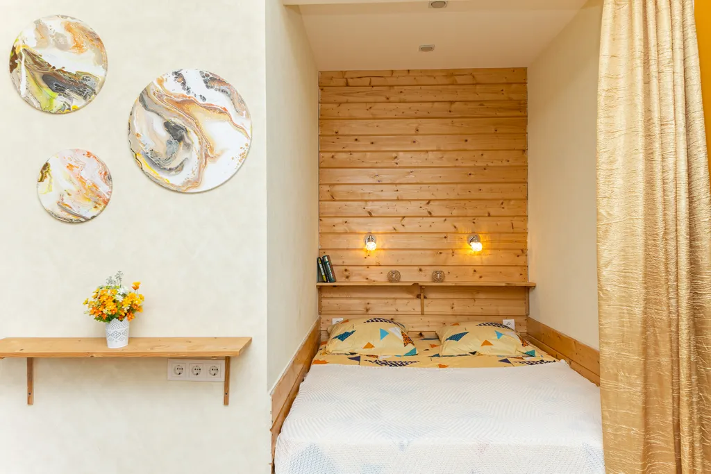 Просторная студия с видом на горы