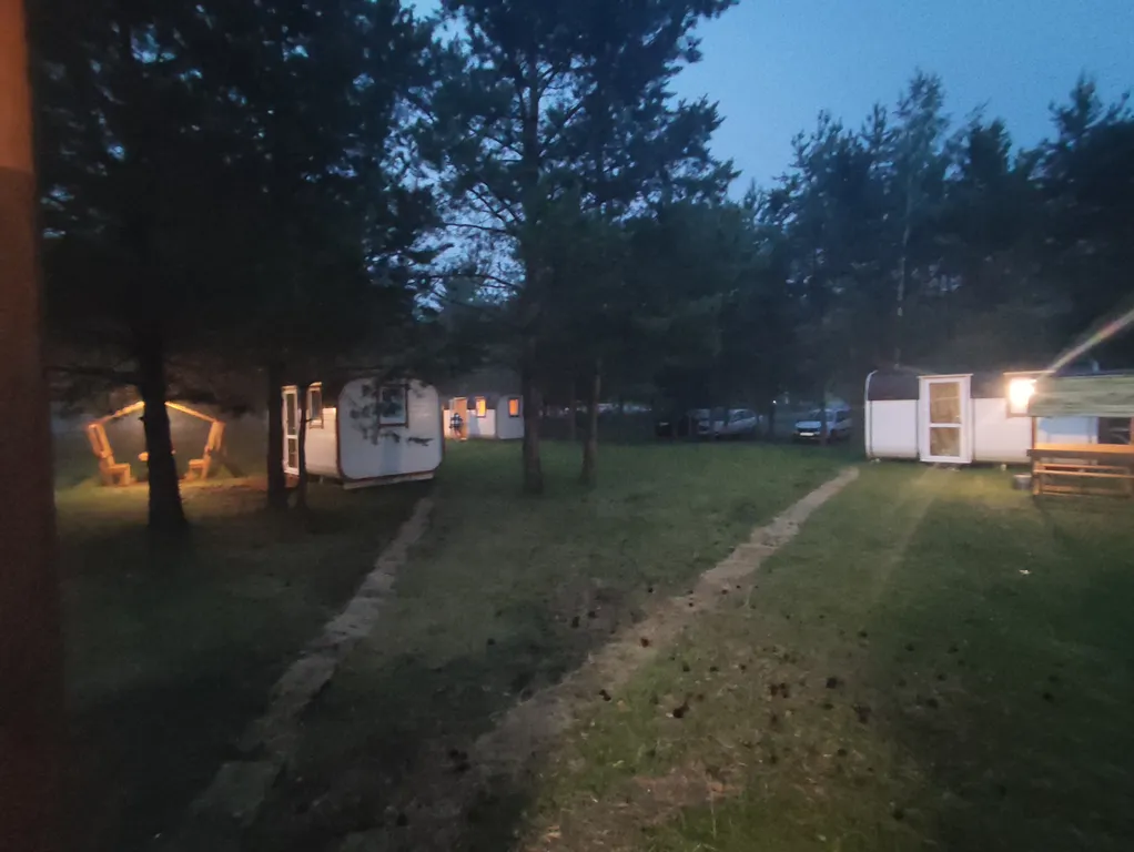 Мини-домик Бочка с собственной беседкой