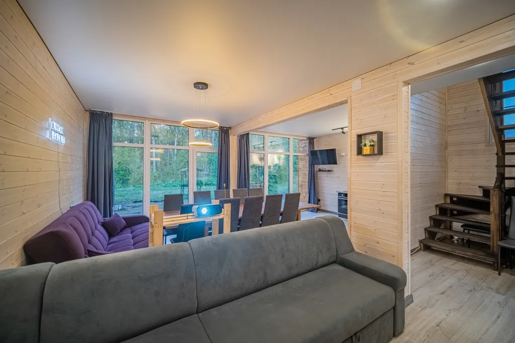 Уютный барн хаус с большими панорамными окнами Барн 4