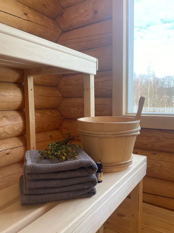 Новый уютный дом с сауной