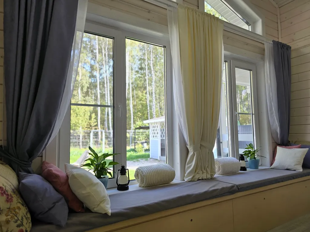 Уютный дом с баней у березового леса