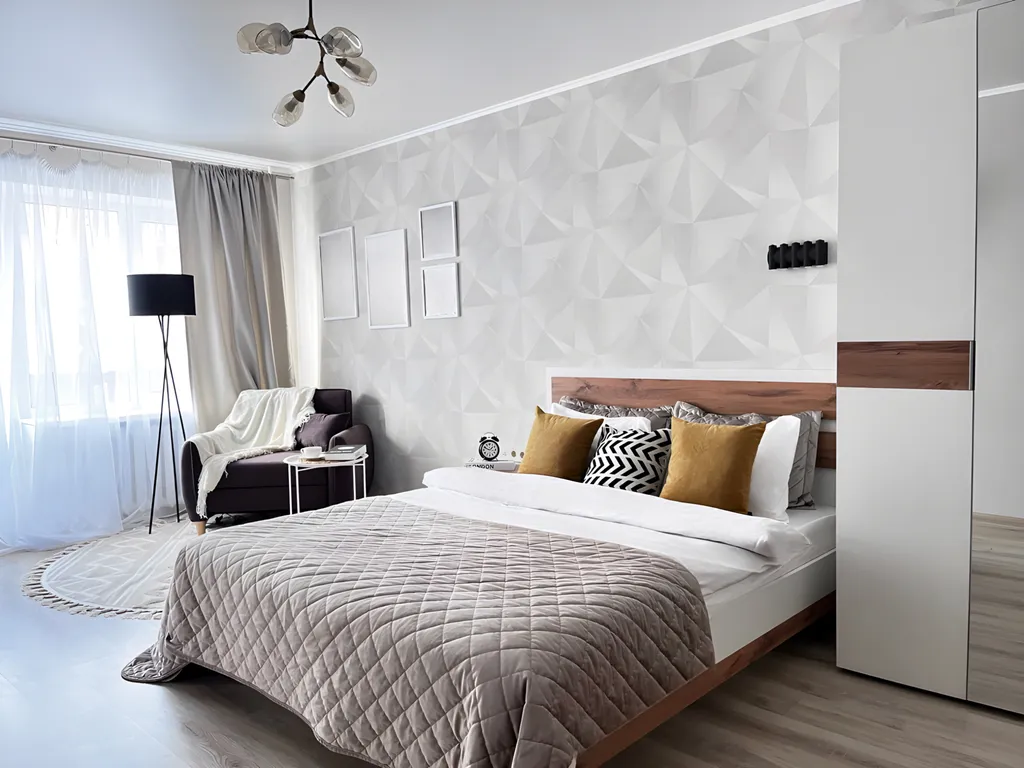 Современная студия в тихом районе, с отличным ремонтом