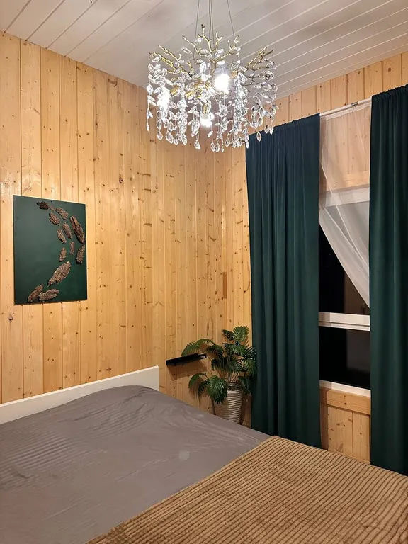 Дом у берёзы с баней в тихом месте возле леса и реки