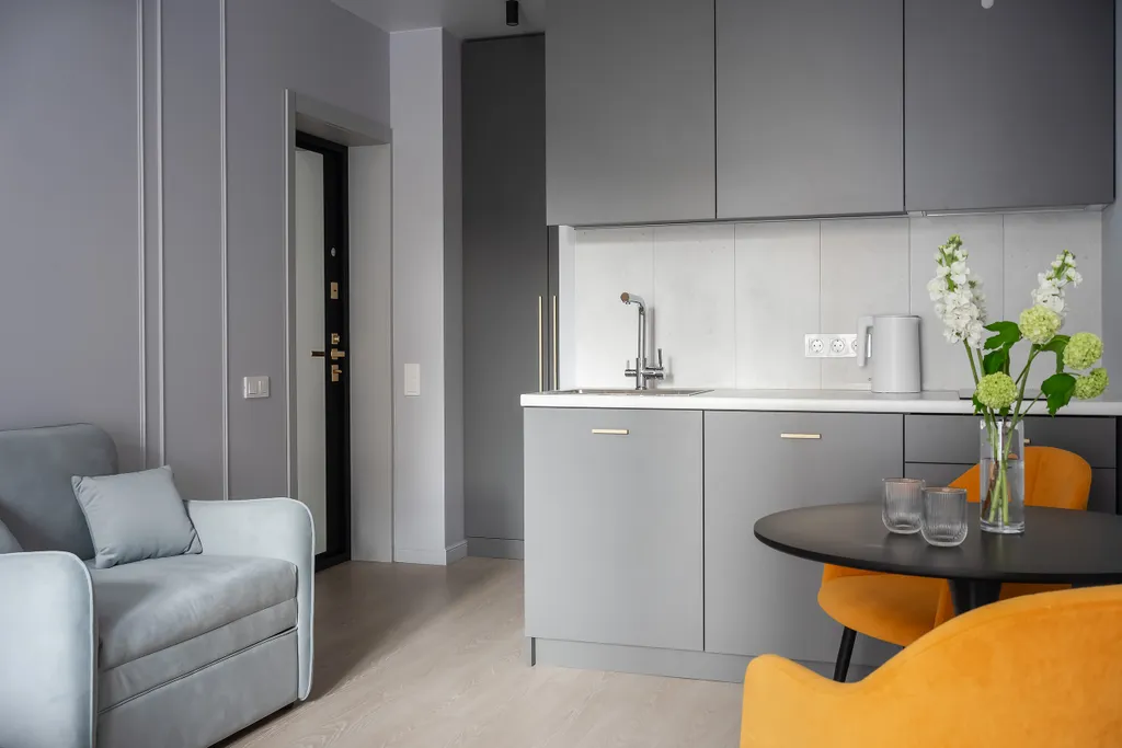 Квартира Квартира Элегантная студия Янтарь у Верхнего озера — Калининград