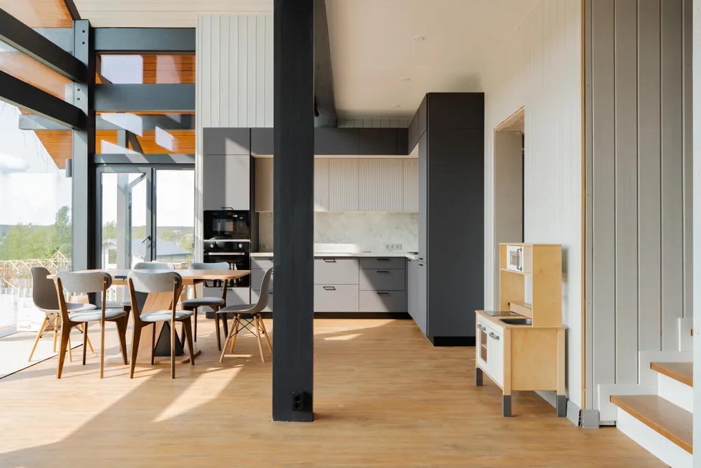 Коттедж Стеклянный дом на берегу Мичуринского озера возле склонов для катания — Мичуринское