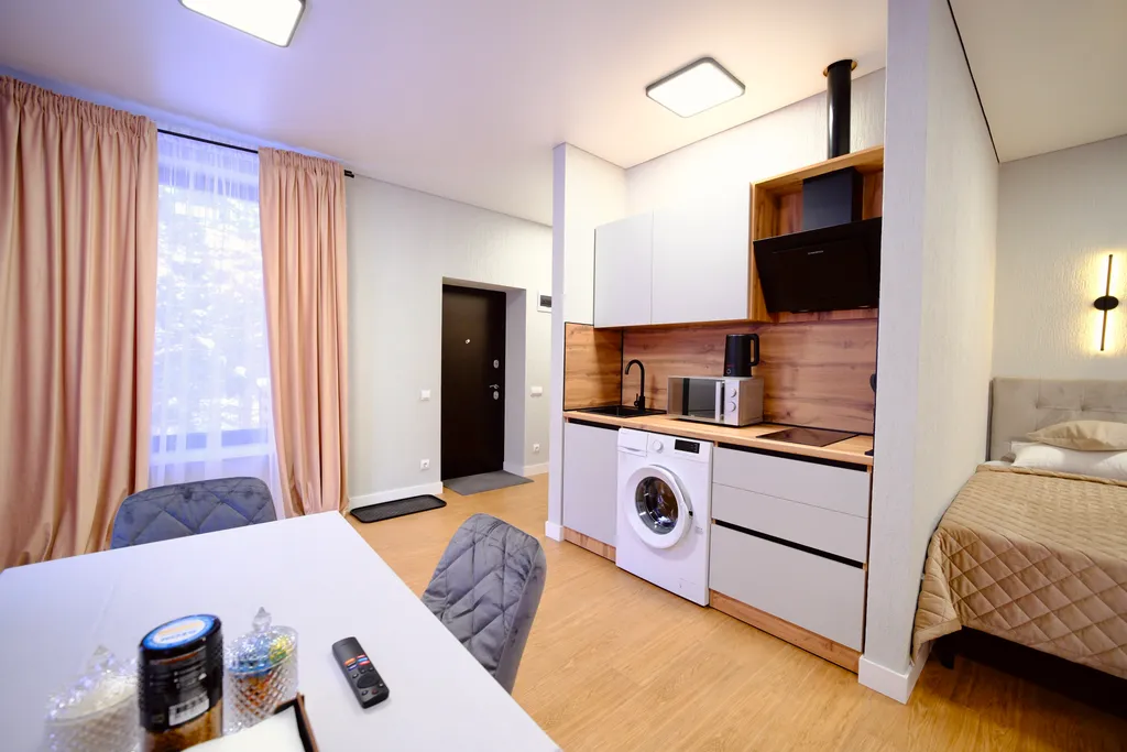 Студия с красивым видом