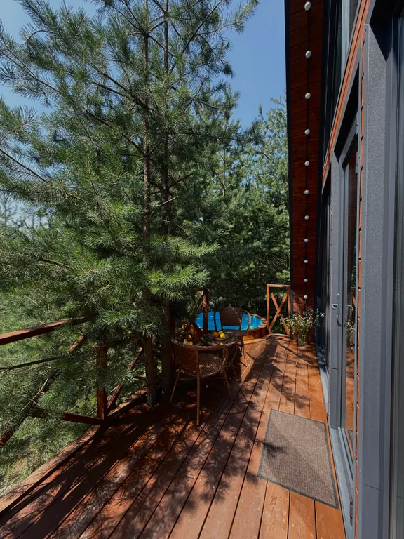 Уютный домик с купелью и баней в сосновом лесу