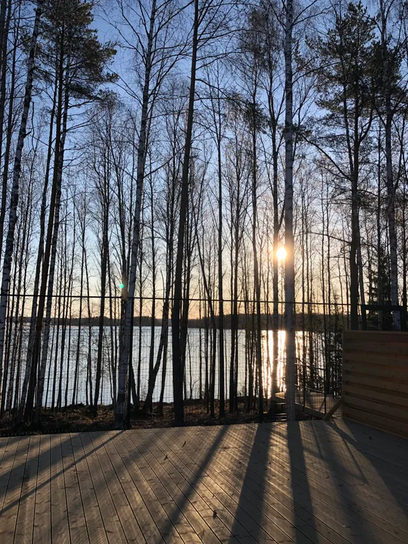 Коттедж Дом на берегу озера в Карелии — Чална