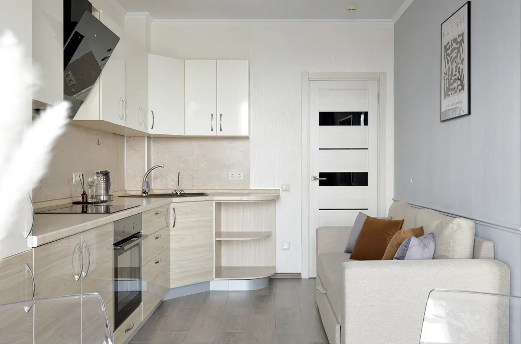 Атмосферная 2-комнатная квартира на 21 этаже