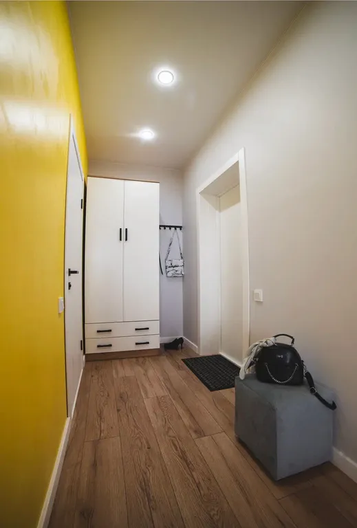 Желтая студия с панорамным видом на город и Двину