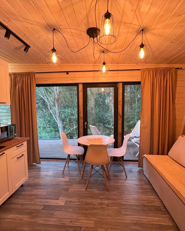 Коттедж Домик в лесу у реки с панорамным остеклением — Сиверский