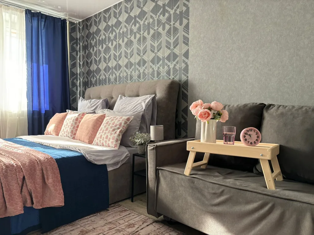 Уютная студия с красивым видом на город