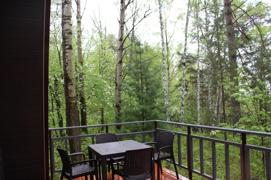 Уютный домик Серый A-Frame с террасой