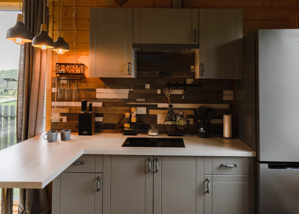 Коттедж с сауной для семейного отдыха в стиле барнхаус