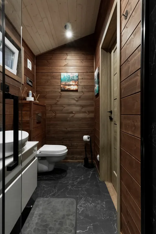 2-комнатный коттендж на границе с лесом, 69м²