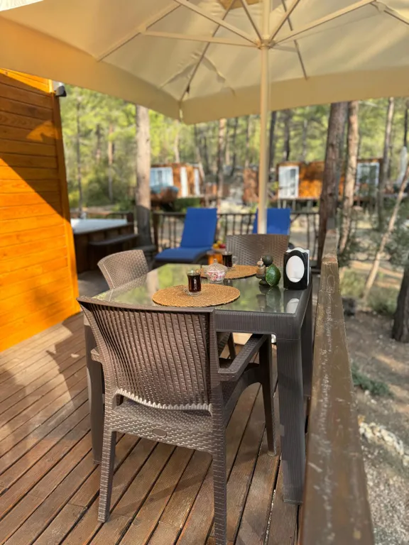 Просторное эко бунгало в сосновом лесу на побережье Турции