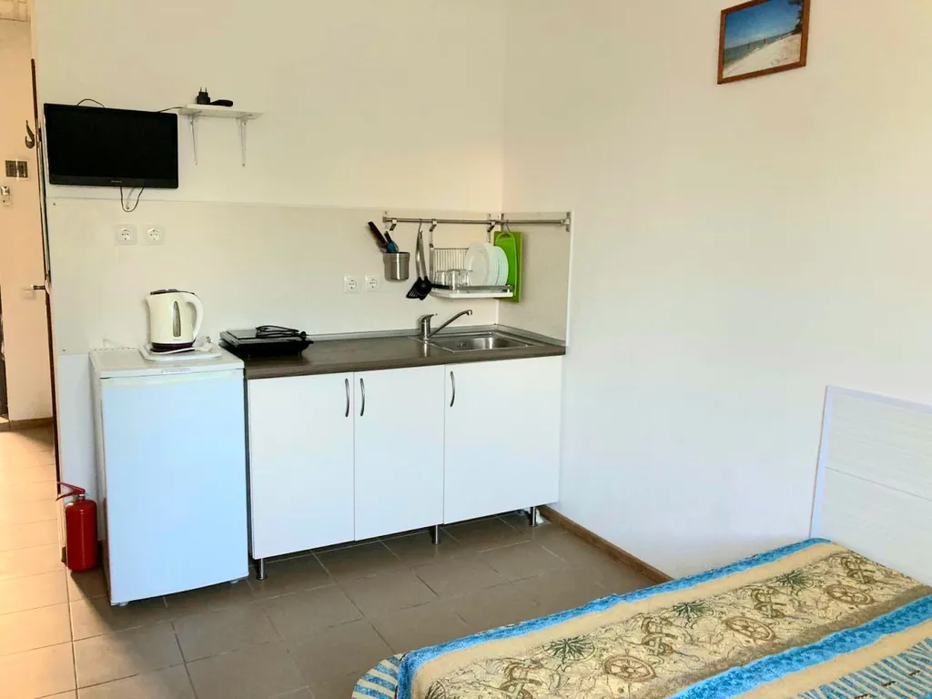 Комната с кухонным уголком и верандой