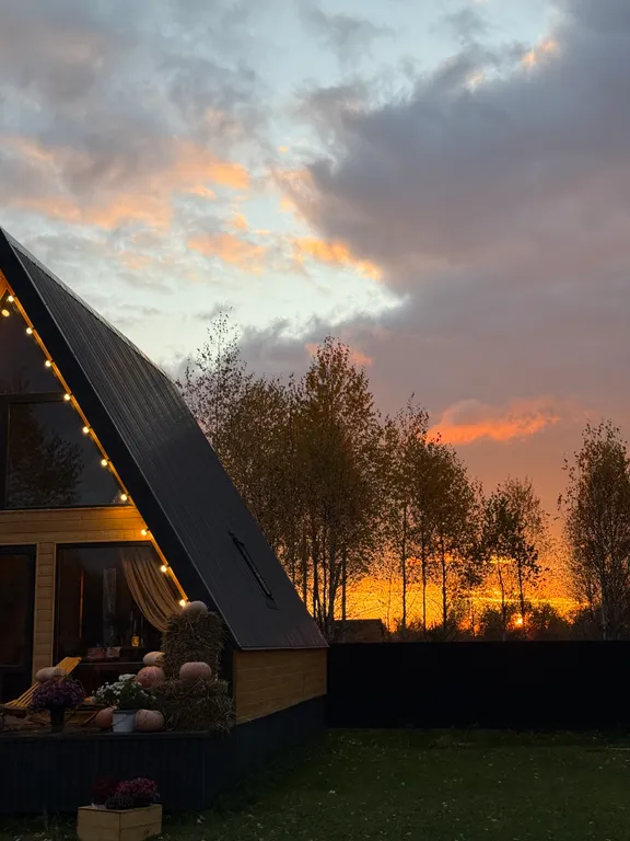 Коттедж Aframe, 2ух этажный дом, глэмпинг — Казань