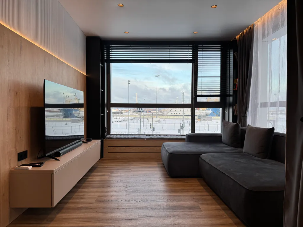 Премиальная дизайнерская квартира с панорамным видом на Финский залив — аренда посуточно в Санкт-Петербург