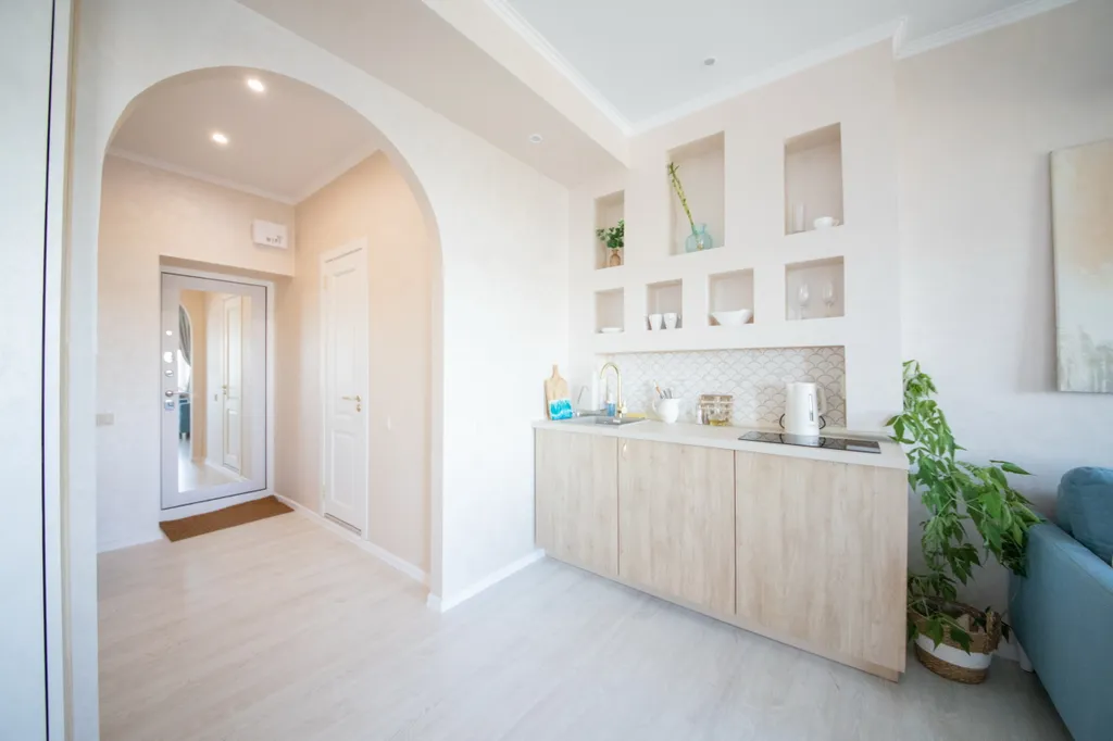 Студия с видом на Волгу в центре