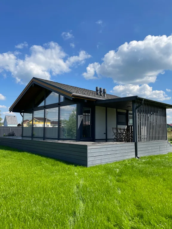 Коттедж Коттедж Фахверк с панорамным остеклением — Васькино