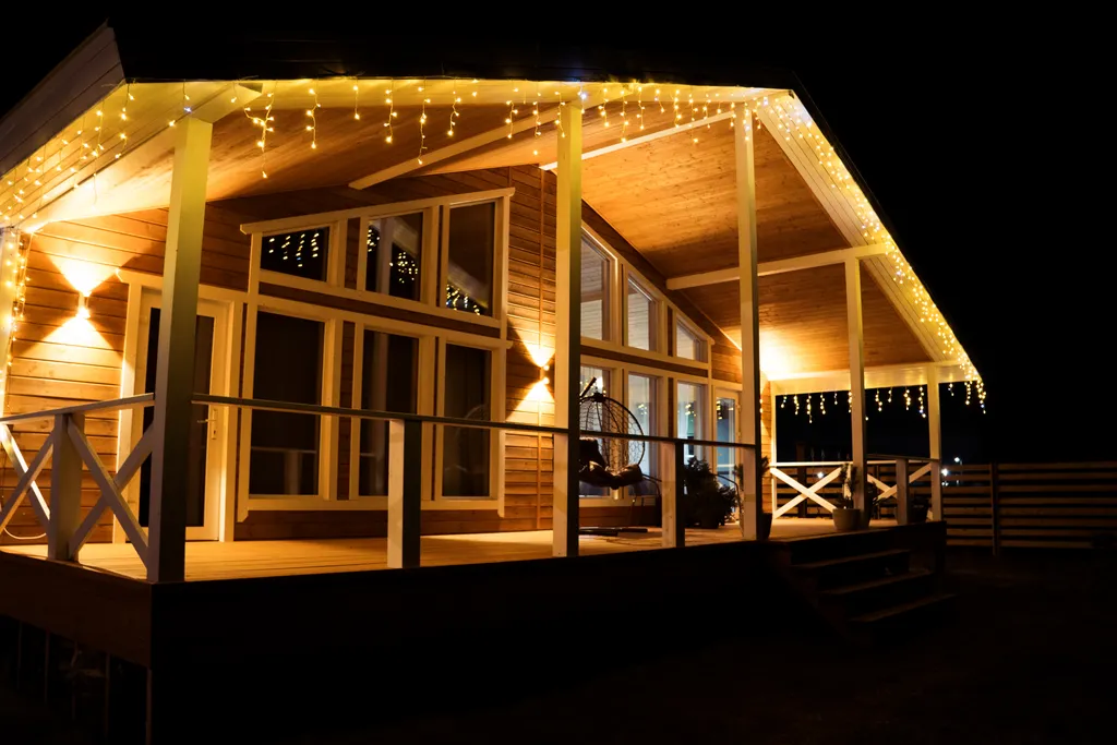 Дом и баня с чаном с видом на озеро