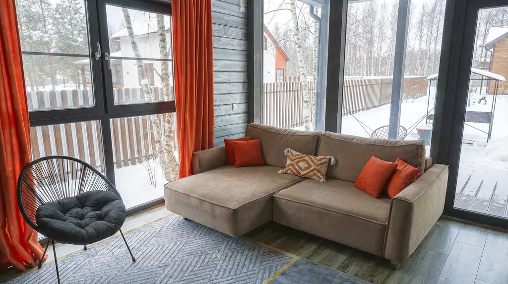 BarnHouse с камином, кондиционером и террасой