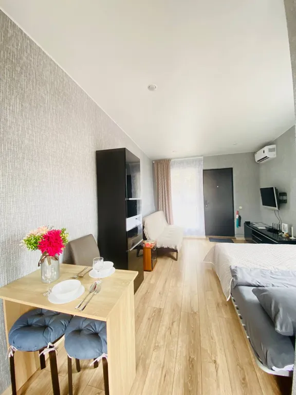 Студия с видом на город